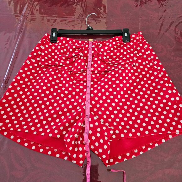 Disney/Lauren Conrad Collab Minnie Mouse Red & White Polka Dot Shorts Set Sz M - Picture 5 of 13
